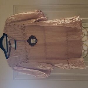 light pink blouse